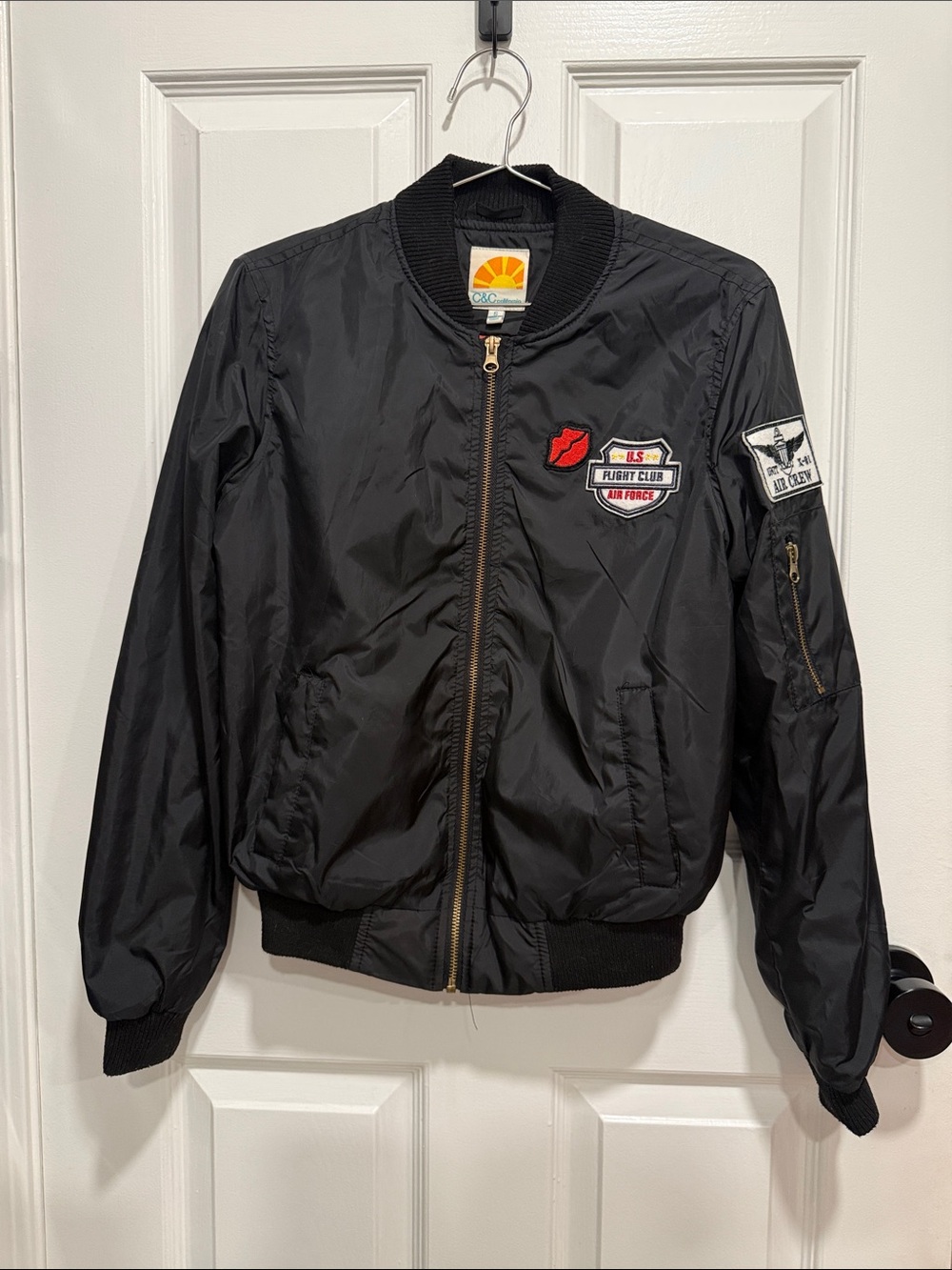 C&C California Black Jacket with Embroidered Patches